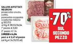 Panorama Salumi affettati NEGRONI offerta