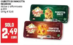 Panorama Cubetti di pancetta NEGRONI offerta