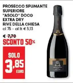 Panorama Prosecco spumante superiore "asolo" docg extra dry RIVE DELLA CHIESA offerta