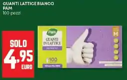 Panorama Guanti lattice bianco PAM 100 pezzi offerta