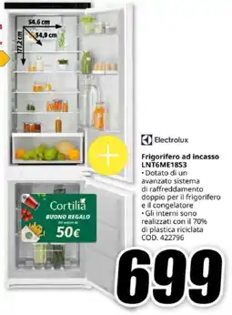 MediaWorld Electrolux Frigorifero ad incasso LNT6ME18S3 offerta