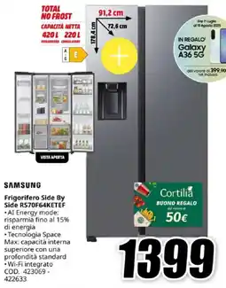 MediaWorld SAMSUNG Frigorifero Side By Side RS70F64KETEF offerta
