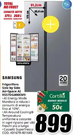 MediaWorld SAMSUNG Frigorifero Side by Side Air Space AI RS57DG400EM9 offerta