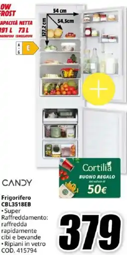 MediaWorld CANDY Frigorifero CBL3518EB offerta