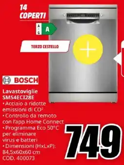 MediaWorld BOSCH Lavastoviglie SMS4ECI28E offerta