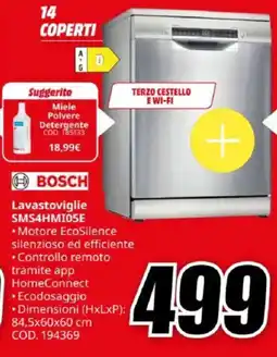 MediaWorld BOSCH Lavastoviglie SMS4HMI05E offerta