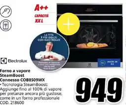 MediaWorld Electrolux Forno a vapore SteamBoost Connesso COB8509WX offerta