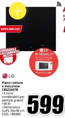 MediaWorld LG Piano cottura a induzione CBIZ2437B offerta