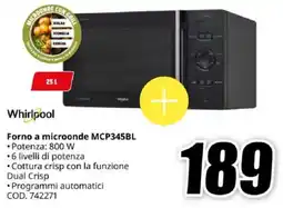 MediaWorld Whirlpool Forno a microonde MCP345BL offerta