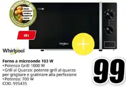 MediaWorld Whirlpool Forno a microonde 103 W offerta