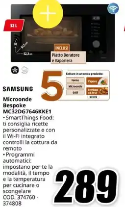 MediaWorld SAMSUNG Microonde Bespoke MC32DG7646KKE1 offerta