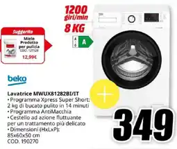 MediaWorld beko Lavatrice MWUX81282BI/IT offerta