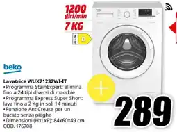 MediaWorld beko Lavatrice WUX71232WI-IT offerta
