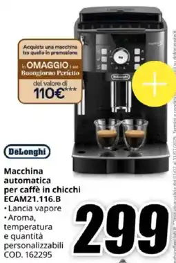 MediaWorld DeLonghi Macchina automatica per caffè in chicchi ECAM21.116.B offerta