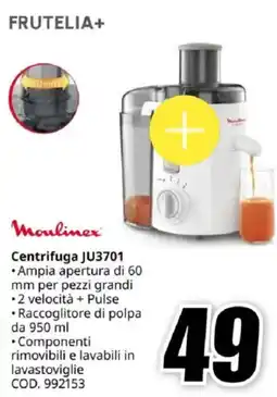 MediaWorld Moulinex Centrifuga JU3701 offerta