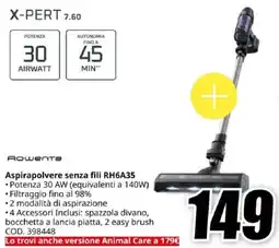 MediaWorld ROWENTA Aspirapolvere senza fili RH6A35 offerta