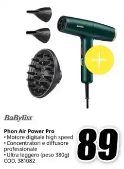 MediaWorld BaByliss Phon Air Power Pro offerta
