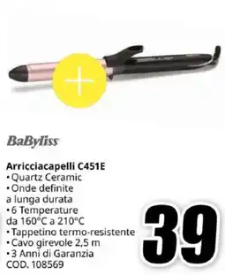 MediaWorld BaByliss Arricciacapelli C451E offerta