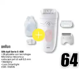 MediaWorld BRAUN Silk-èpil Serie 5 -030 offerta