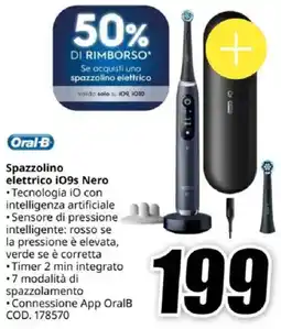 MediaWorld Oral-B Spazzolino elettrico i09s Nero offerta