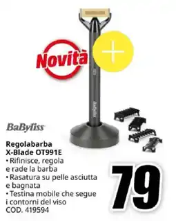 MediaWorld BaByliss Regolabarba X-Blade OT991E offerta