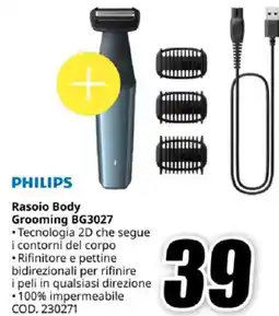 MediaWorld PHILIPS Rasoio Body Grooming BG3027 offerta