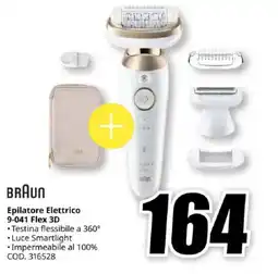 MediaWorld BRAUN Epilatore Elettrico 9-041 Flex 3D offerta