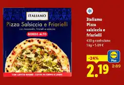 Lidl Italiamo Pizza salsiccia e friarielli offerta
