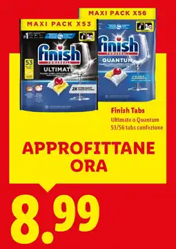 Lidl Finish Tabs Ultimate o Quantum offerta
