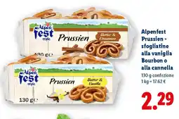Lidl Alpenfest Prussien - sfogliatine alla vaniglia Bourbon o alla cannella offerta