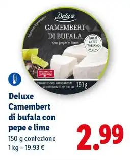 Lidl Deluxe Camembert di bufala con pepe e lime offerta