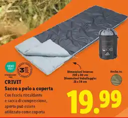 Lidl CRIVIT Sacco a pelo a coperta offerta