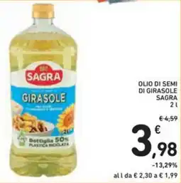 Spazio Conad Olio di semi di girasole SAGRA offerta