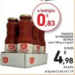Spazio Conad Passata di pomodoro DE RICA offerta