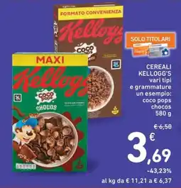 Spazio Conad Cereali KELLOGG'S offerta