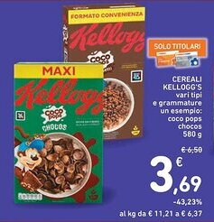 Spazio Conad Cereali KELLOGG'S offerta