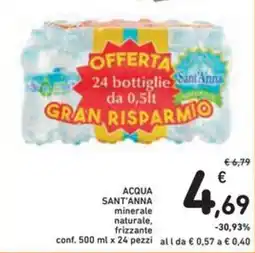 Spazio Conad ACQUA SANT'ANNA minerale naturale, frizzante offerta