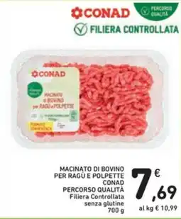 Spazio Conad Macinato di bovino per ragù e polpette CONAD PERCORSO QUALITÀ offerta