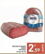 Spazio Conad Delizia di manzo bresi̇ GOLFERA offerta