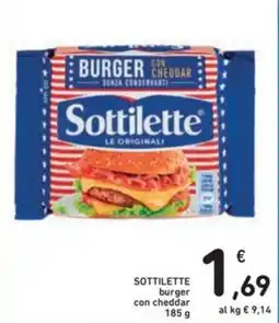 Spazio Conad SOTTILETTE burger con cheddar offerta