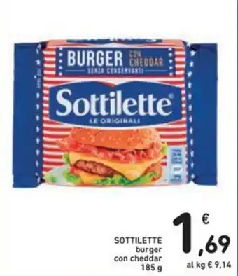 Spazio Conad SOTTILETTE burger con cheddar offerta