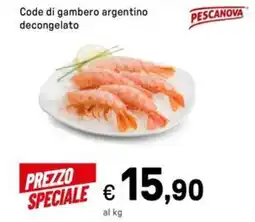 Iper La Grande Code di gambero argentino decongelato offerta