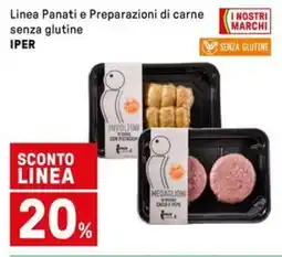 Iper La Grande Linea Panati e Preparazioni di carne senza glutine IPER offerta