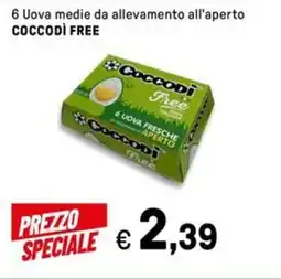 Iper La Grande 6 Uova medie da allevamento all'aperto COCCODÌ FREE offerta