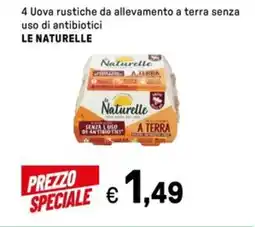 Iper La Grande 4 Uova rustiche da allevamento a terra senza uso di antibiotici LE NATURELLE offerta
