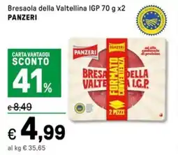 Iper La Grande Bresaola della Valtellina IGP PANZERI offerta