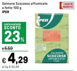 Iper La Grande Salmone Scozzese affumicato a fette IPER offerta