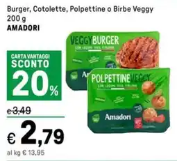Iper La Grande Burger, Cotolette, Polpettine o Birbe Veggy AMADORI offerta