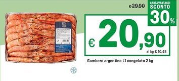 Iper La Grande Gambero argentino L1 congelato offerta