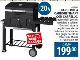 Cfadda Barbecue a carbone smart con carrello offerta
